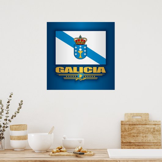 Vlag van Galicië Poster (Keuken)