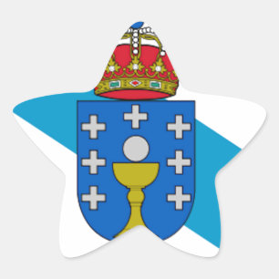vlag van Galicië (Spanje) Ster Sticker