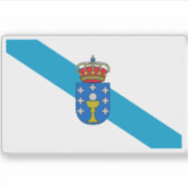 Vlag van Galicië Sticker (Voorkant)