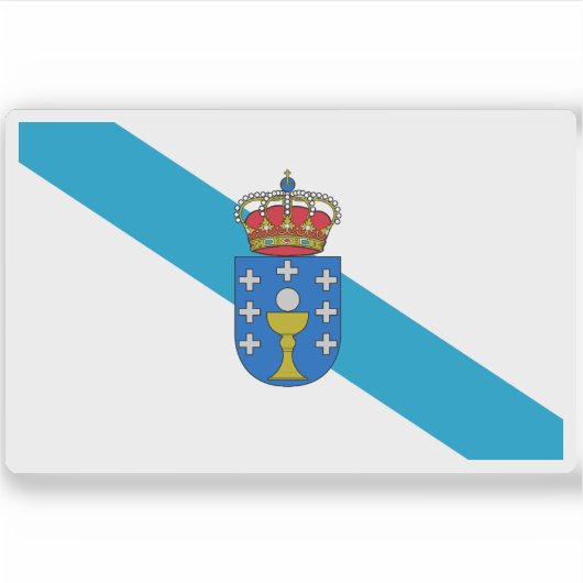 Vlag van Galicië Sticker (Voorkant)