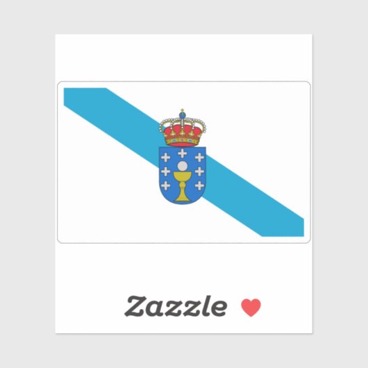 Vlag van Galicië Sticker (Vel)