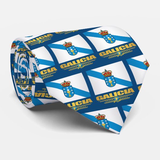 Vlag van Galicië Stropdas (Opgerold)
