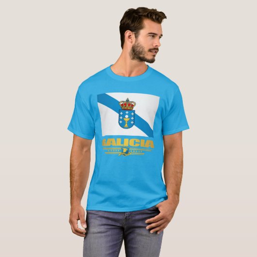 Vlag van Galicië T-shirt (Voorkant volledig)