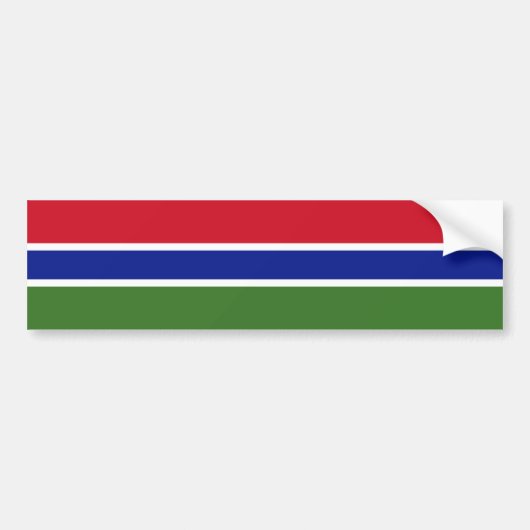 Vlag van Gambia Bumpersticker (Voorkant)