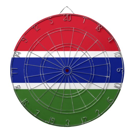 Vlag van Gambia Dartbord (Voorkant)