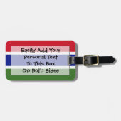 Vlag van Gambia Easy ID Personal Bagagelabel (Voorkant horizontaal)