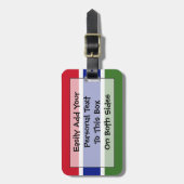 Vlag van Gambia Easy ID Personal Bagagelabel (Voorkant verticaal)