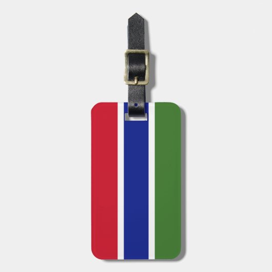 Vlag van Gambia Easy ID Personal Bagagelabel (Voorkant verticaal)