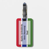 Vlag van Gambia Easy ID Personal Bagagelabel (Achterkant verticaal)