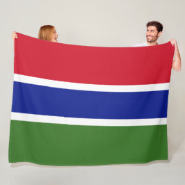 Vlag van Gambia Fleece Deken