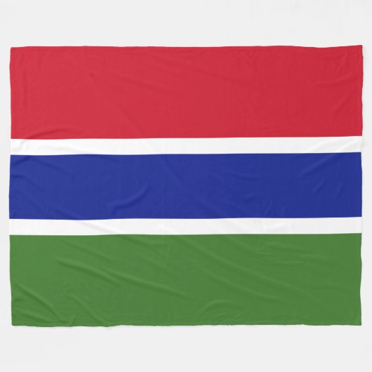 Vlag van Gambia Fleece Deken (Voorkant (Horizontaal))
