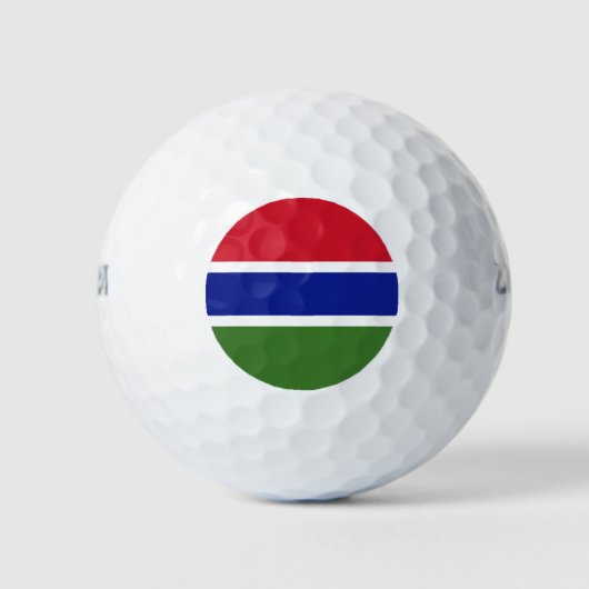 Vlag van Gambia Golfballen (Voorkant)