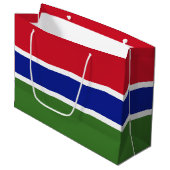 Vlag van Gambia Groot Cadeauzakje (Voorkant Gekanteld)
