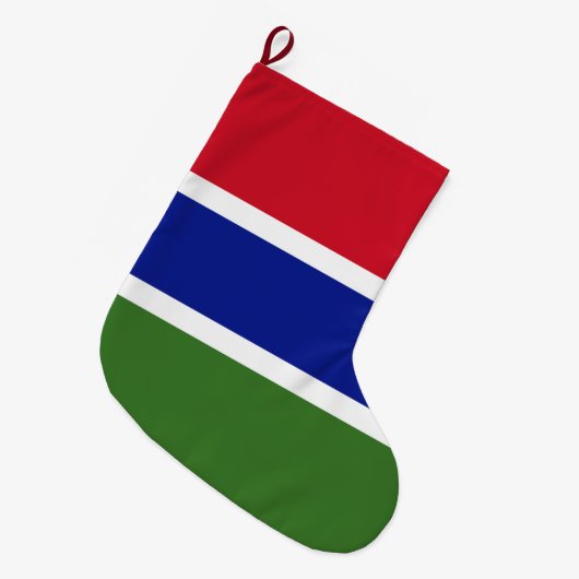Vlag van Gambia Grote Kerstsok (Voorkant (Hangend))