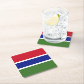 Vlag van Gambia Kartonnen Onderzetters (Insitu)
