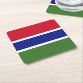 Vlag van Gambia Kartonnen Onderzetters (Schuin)