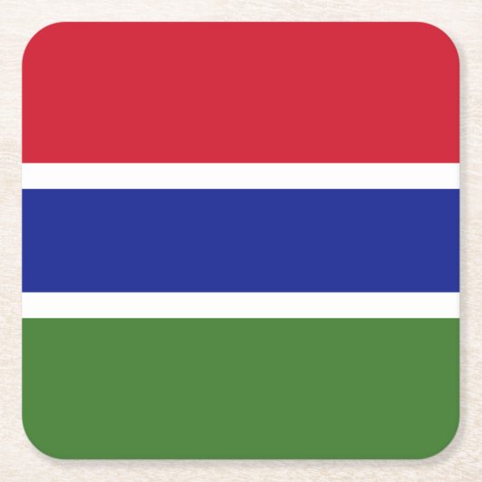 Vlag van Gambia Kartonnen Onderzetters (Voorkant)