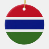 Vlag van Gambia Keramisch Ornament (Voorkant)