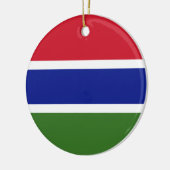 Vlag van Gambia Keramisch Ornament (Links)