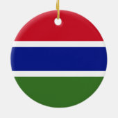 Vlag van Gambia Keramisch Ornament (Achterkant)