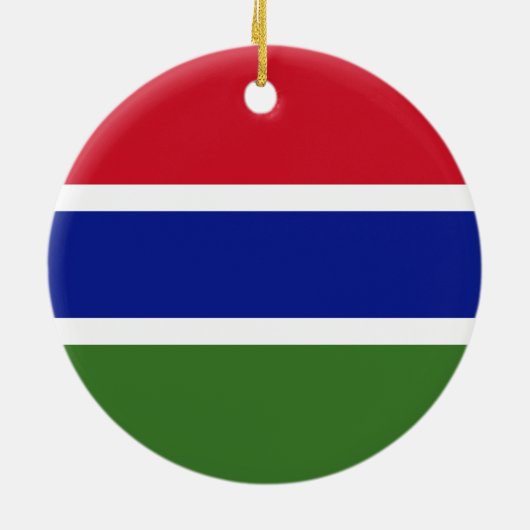 Vlag van Gambia Keramisch Ornament (Achterkant)