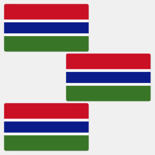 Vlag van Gambia Labels