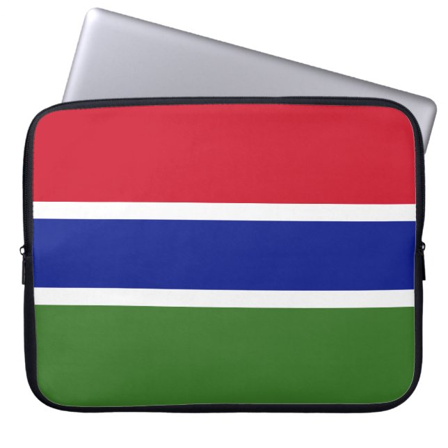 Vlag van Gambia Laptop Sleeve (Voorkant)