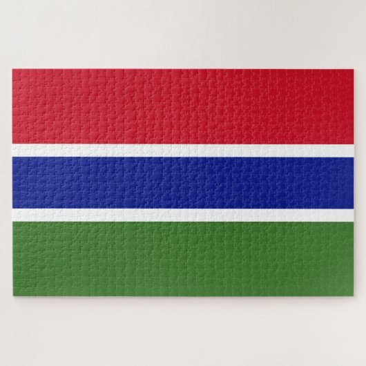 Vlag van Gambia Legpuzzel (Horizontaal)