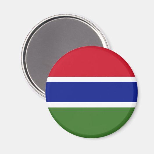 Vlag van Gambia Magneet (Voorkant / Achterkant)