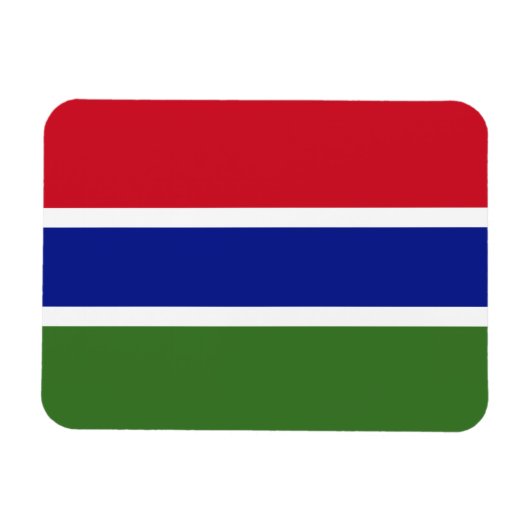 Vlag van Gambia Magneet (Horizontaal)
