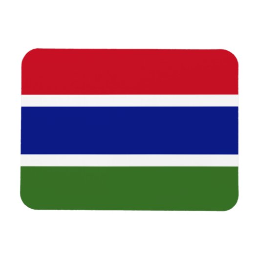 Vlag van Gambia Magneet (Horizontaal)