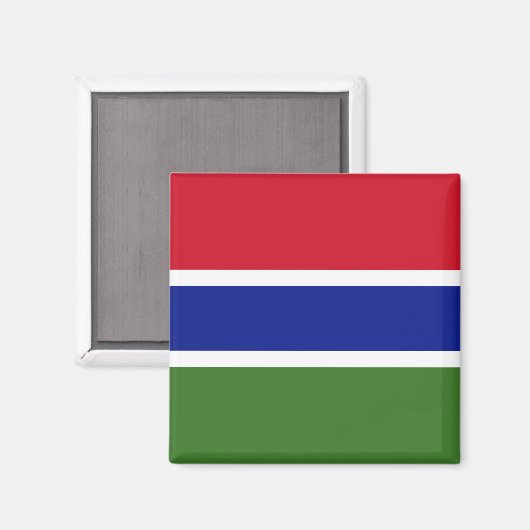 Vlag van Gambia Magneet (Voorkant / Achterkant)