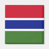 Vlag van Gambia Magneet (Voorkant)