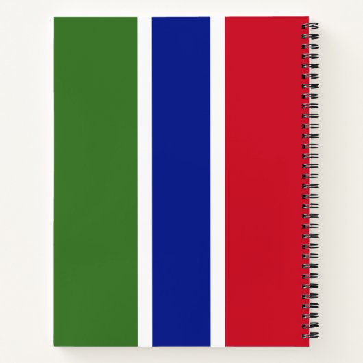 Vlag van Gambia Notitieboek (Achterkant)