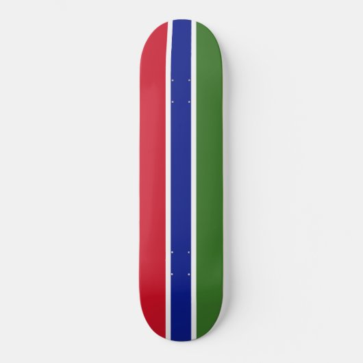 Vlag van Gambia Persoonlijk Skateboard (Voorkant)