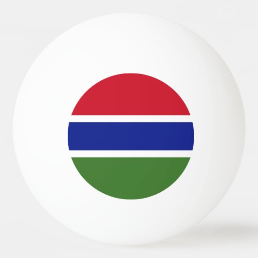Vlag van Gambia Pingpongbal (Voorkant)