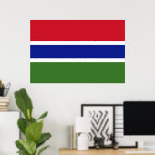 Vlag van Gambia Poster (Thuiskantoor)