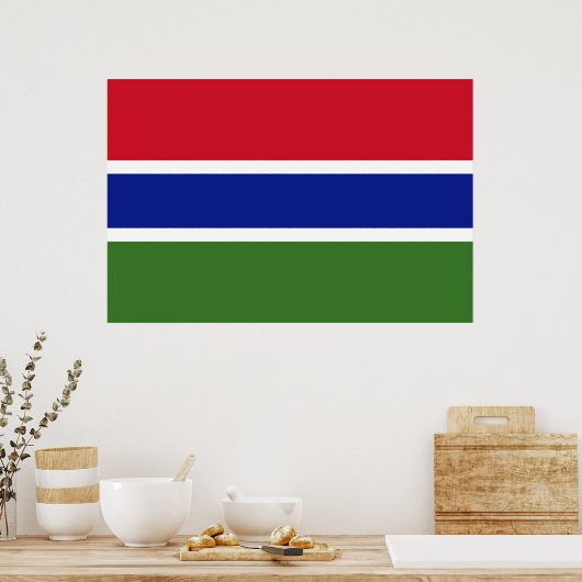 Vlag van Gambia Poster (Keuken)