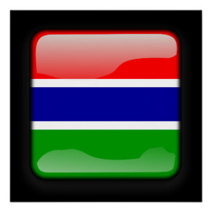 Vlag van Gambia Poster