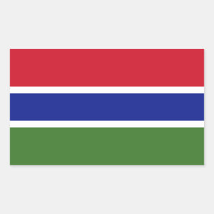Vlag van Gambia Rechthoekige Sticker