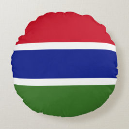 Vlag van Gambia Rond Kussen