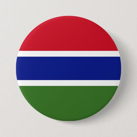 Vlag van Gambia Ronde Button 7,6 Cm (Voorkant)