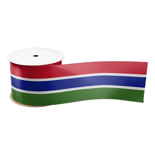 Vlag van Gambia Satijnen Lint (Spoel)