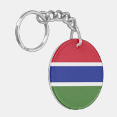 Vlag van Gambia Sleutelhanger (Voorkant Links)