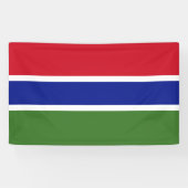 Vlag van Gambia Spandoek (Horizontaal)