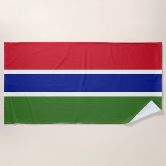 Vlag van Gambia Strandlaken (Voorkant)
