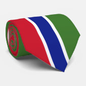 Vlag van Gambia Stropdas (Opgerold)
