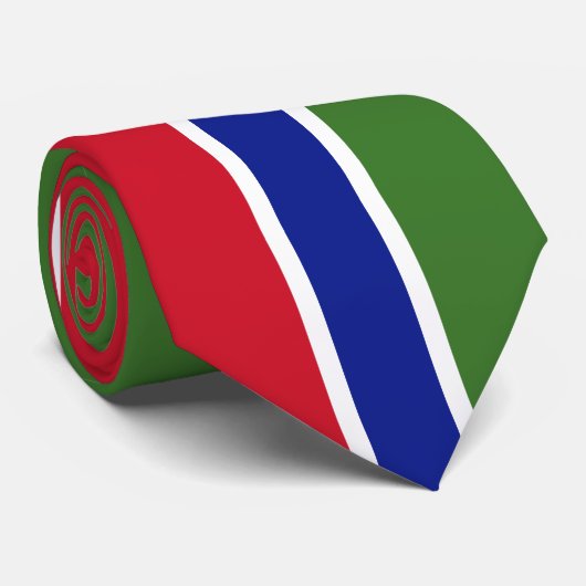 Vlag van Gambia Stropdas (Opgerold)