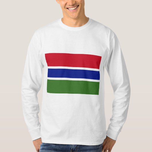 Vlag van Gambia T-shirt (Voorkant)