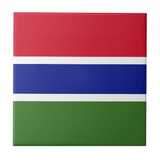 Vlag van Gambia Tegeltje (Voorkant)